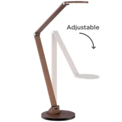 Possini Euro Design Magnum Modern Desk Lamp 36" Tall French Bronze Brown Metal LED Adjustable For Bedroom Living Room Bedside Nightstand Office House -Floor Lamps Store GUEST 8f910f18 8c63 492c 82b3 f73cca3d94bc