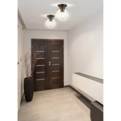 7.75" Metal/Glass Atlas Flush Mount (Includes Energy Efficient Light Bulb) - JONATHAN Y -Floor Lamps Store GUEST 9407572d 5984 4e78 907a 1236badebe3d