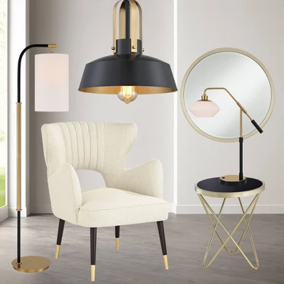 Possini Euro Design Black Warm Brass Mini Pendant Lighting Fixture 12" Wide Farmhouse Rustic For Dining Room House Home Kitchen Island High Ceilings 8 Possini Euro Design Black Warm Brass Mini Pendant Lighting Fixture 12" Wide Farmhouse Rustic For Dining Room House Home Kitchen Island High Ceilings - Image 8