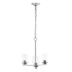3-Light 15" Classic Contemporary Clear Glass/Metal Hanging Pendant Chandelier - Lalia Home -Floor Lamps Store GUEST 96cf0c06 d0f7 4ff7 bb83 04e15ae805a6