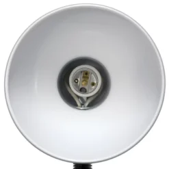 14.25" Traditional Fundamental Metal Desk Task Lamp And Bowl Shaped Shade With Flexi Gooseneck White - Creekwood Home -Floor Lamps Store GUEST 9778b01a 49d9 4035 8c06 0696dd8f2a3c