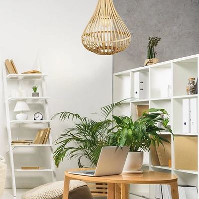 1-Light Armsfield Bell Pendant With Wood Shade Brown - EGLO 2 1-Light Armsfield Bell Pendant With Wood Shade Brown - EGLO - Image 2