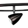 Pro Track Salazar S-Wave 6-Head LED Ceiling Track Light Fixture Kit Spot Light GU10 Adjustable Black Metal Modern Kitchen Bathroom Dining 54" Wide