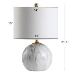 21.5" Luna Faux Marble Resin Table Lamp (Includes LED Light Bulb) White - JONATHAN Y -Floor Lamps Store GUEST 9b0af562 ea3b 4ae2 898f 49dd3da63747