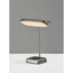 Radley Charge Table Lamp With Smart Switch Silver (Includes LED Light Bulb) - Adesso