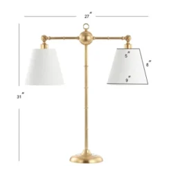 31" Metal Ruth Library Table Lamp (Includes LED Light Bulb) Gold - JONATHAN Y -Floor Lamps Store GUEST 9d061dd3 80bf 49ad 98ce c9bd4273382a