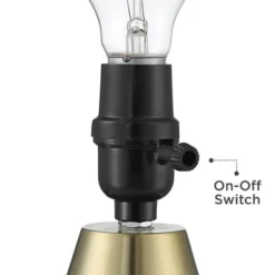 360 Lighting Marty Modern Accent Table Lamps 14 3/4" High Set Of 2 Brass Metal White Cylinder Shade For Bedroom Bedside Nightstand Office Kids House -Floor Lamps Store GUEST 9eea4f7d e438 42c8 a6ed 26cb51894f35