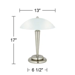 360 Lighting Deco Modern Accent Table Lamps 17" High Set Of 2 Brushed Steel Touch On Off White Glass Dome Shade For Bedroom Bedside Nightstand Office 9 360 Lighting Deco Modern Accent Table Lamps 17" High Set Of 2 Brushed Steel Touch On Off White Glass Dome Shade For Bedroom Bedside Nightstand Office -Floor Lamps Store GUEST a14d70b2 4bc8 4819 97eb c87ec392f7f2