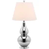 26" Cybil Double Gourd Lamp Silver (Includes CFL Light Bulb) - Safavieh