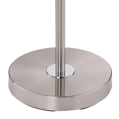 360 Lighting Caper Modern Floor Lamp With Tray Table 60 1/2" Tall Brushed Nickel USB And AC Power Outlet Off White Fabric Drum Shade For Living Room 6 360 Lighting Caper Modern Floor Lamp With Tray Table 60 1/2" Tall Brushed Nickel USB And AC Power Outlet Off White Fabric Drum Shade For Living Room - Image 6