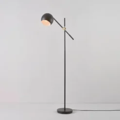 60" Molly Floor Lamp With Matte Black Shade - Globe Electric