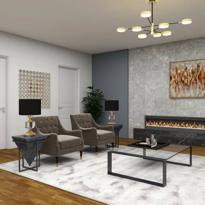 Crystal Table Lamp With Drum Shade Gold - Olivia & May 5 Crystal Table Lamp With Drum Shade Gold - Olivia & May - Image 5