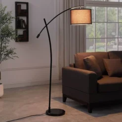 65" Oscar Pendulum Style On Marble Base Metal Floor Lamp Black - Ore International -Floor Lamps Store GUEST a822061a a124 4807 9293 bb36b36706ac