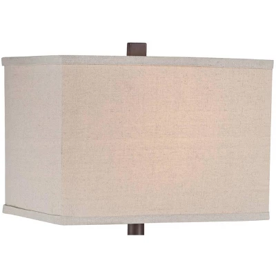 Franklin Iron Works Tahoe Rustic Table Lamp 26" High Natural Stale Rectangular Box Shade For Bedroom Living Room Bedside Nightstand Office Kids House 2 Franklin Iron Works Tahoe Rustic Table Lamp 26" High Natural Stale Rectangular Box Shade For Bedroom Living Room Bedside Nightstand Office Kids House - Image 2