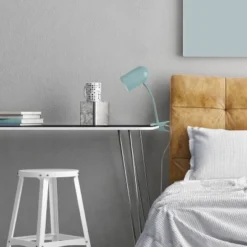 15" Carter Clip-Arm Desk Lamp With Adjustable Gooseneck Matte Teal - Globe Electric -Floor Lamps Store GUEST b55d5c9e e168 4b24 a5ac 6fad21506a5f