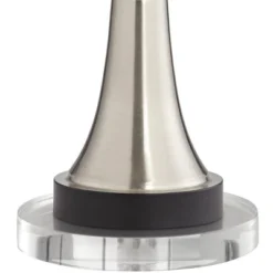 360 Lighting Seymore Modern Table Lamps Set Of 2 With Round Risers 27" Tall Brushed Nickel USB Charging Port White Drum Shade For Living Room Desk -Floor Lamps Store GUEST b6f3c661 aa4a 4ca2 ae0c 06b7af49e940