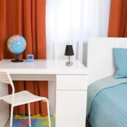 10.5" Petite Metal Stick Bedside Table Desk Lamp In Sand Nickel With Fabric Shade Brown - Creekwood Home 8 10.5" Petite Metal Stick Bedside Table Desk Lamp In Sand Nickel With Fabric Shade Brown - Creekwood Home -Floor Lamps Store GUEST ba44e4e1 6b9d 40f1 b292 afbbb021ecbc