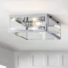 12" Metal/Glass Grayson Flush Mount (Includes Energy Efficient Light Bulb) - JONATHAN Y