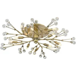 Possini Euro Design Ceiling Light Semi Flush Mount Fixture LED Brass 27 1/2" Wide 10-Light Crystal Berry For Living Room 12 Possini Euro Design Ceiling Light Semi Flush Mount Fixture LED Brass 27 1/2" Wide 10-Light Crystal Berry For Living Room -Floor Lamps Store GUEST c41857f5 626a 4dda a835 2734a4fd62aa