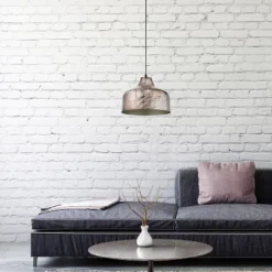 11" Bela Silver Metal Bowl Shaped Pendant Ceiling Light - River Of Goods -Floor Lamps Store GUEST cc816988 2a0d 4e49 9cf0 2734fb035cb5