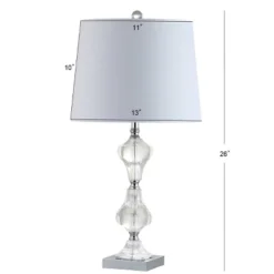26" Crystal Chloe Table Lamp (Includes LED Light Bulb) Clear - JONATHAN Y -Floor Lamps Store GUEST cfc07496 d898 44c5 a432 ba3ef4cfb6c9