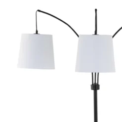 72.5" 3-Light Sylva Mid-Century Modern Head-Adjustable Iron LED Arc Floor Lamp Black (Includes LED Light Bulb) - JONATHAN Y -Floor Lamps Store GUEST d093c408 5efe 4043 a608 16cefd734778