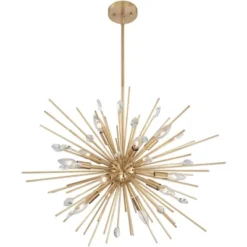 Possini Euro Design Janae Plated Gold Chandelier 29 1/2" Wide Modern Sputnik 12-Light Fixture For Dining Room House Foyer Kitchen Island Entryway -Floor Lamps Store GUEST d2ee25e0 8698 4b6a b1c0 66a5efef7c3f