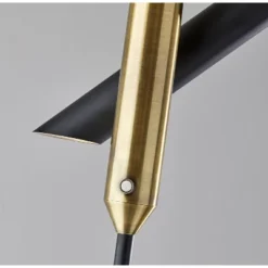 LED Vega Torchiere Black/Brass (Includes LED Light Bulb) - Adesso -Floor Lamps Store GUEST d39dbc3d 6b54 4c92 9493 4be59189a644