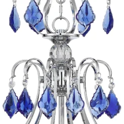 Vienna Full Spectrum Alpine Chrome Chandelier 26" Wide French Blue Crystal 6-Light Fixture For Dining Room House Foyer Kitchen Island Entryway Bedroom -Floor Lamps Store GUEST d3cfc60a f6a6 4e61 bb7d 16c415e05a81