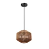 Lotus 1-Light Pendant Lighting With Natural Twine Shade - Globe Electric