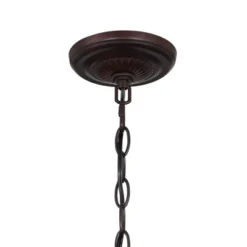 Robert Louis Tiffany Bronze Pendant Chandelier 20" Wide Rustic Peacock Stained Art Glass 3-Light Fixture For Dining Room House Kitchen Island Entryway -Floor Lamps Store GUEST d517971b f031 447b 87ae 7af710e21163