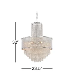 Vienna Full Spectrum Pioggia Chrome Pendant Chandelier 23 1/2" Wide Modern Crystal 5-Light Fixture For Dining Room House Foyer Kitchen Island Entryway 11 Vienna Full Spectrum Pioggia Chrome Pendant Chandelier 23 1/2" Wide Modern Crystal 5-Light Fixture For Dining Room House Foyer Kitchen Island Entryway -Floor Lamps Store GUEST d5832ef2 5aa8 4031 a483 13542b881352