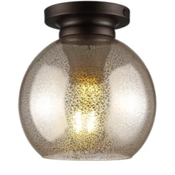 7.75" Metal/Glass Atlas Flush Mount (Includes Energy Efficient Light Bulb) - JONATHAN Y -Floor Lamps Store GUEST d6e96985 d174 4856 bfca 28d662fdfdf4