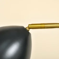 HOMCOM Arc Floor Lamp, Standing Reading Light, With Adjustable Lampshade, And Round Base For Living Room, Office, Or Bedroom, Black/ Gold -Floor Lamps Store GUEST d7638d8b 7d42 4bca b23f 634783e11b77