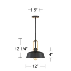 Possini Euro Design Black Warm Brass Mini Pendant Lighting Fixture 12" Wide Farmhouse Rustic For Dining Room House Home Kitchen Island High Ceilings 14 Possini Euro Design Black Warm Brass Mini Pendant Lighting Fixture 12" Wide Farmhouse Rustic For Dining Room House Home Kitchen Island High Ceilings -Floor Lamps Store GUEST dfbbf7b4 fa90 4b91 85ef bc93f5813fb2