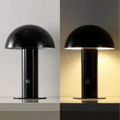 10.75" Boletus Contemporary Bohemian Rechargeable/Cordless Iron LED Mushroom Table Lamp - JONATHAN Y -Floor Lamps Store GUEST e091ffda b02a 47e9 9f0f 18c41e2b2e2a