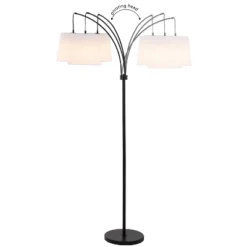 72.5" 3-Light Sylva Mid-Century Modern Head-Adjustable Iron LED Arc Floor Lamp Black (Includes LED Light Bulb) - JONATHAN Y -Floor Lamps Store GUEST e40375a4 87c4 42a0 ace8 6f85edfe4530