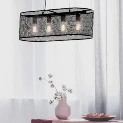 30" 4-Light Gianna Chandelier Black - River Of Goods -Floor Lamps Store GUEST e76d4c79 47be 42e5 aefb d0cf022d1c18