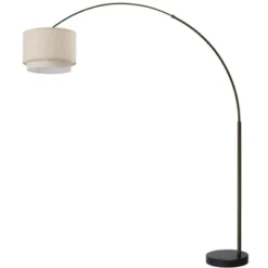 FC Design Modern 81" Tall Standing Adjustable Arched Floor Lamp With Double Drum Shade And Marble Base 19 FC Design Modern 81" Tall Standing Adjustable Arched Floor Lamp With Double Drum Shade And Marble Base -Floor Lamps Store GUEST eb6af4cf 1933 4640 b4e1 f02c275b3db2