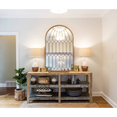 (Set Of 2) Two-Tone Ceramic Table Lamp With Linen Shade Each One Will Vary White/Brown - 3R Studios 2 (Set Of 2) Two-Tone Ceramic Table Lamp With Linen Shade Each One Will Vary White/Brown - 3R Studios - Image 2