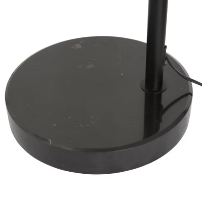 FC Design Modern 81" Tall Standing Adjustable Arched Floor Lamp With Double Drum Shade And Marble Base 5 FC Design Modern 81" Tall Standing Adjustable Arched Floor Lamp With Double Drum Shade And Marble Base - Image 5