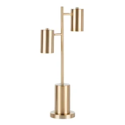Cannes Contemporary/Glam Table Lamp With Metal Shade White (Includes LED Light Bulb) - LumiSource -Floor Lamps Store GUEST f7538fa0 4ae3 462f afff 4f4e76561107