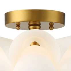 Possini Euro Design Modern Ceiling Light Semi Flush Mount Fixture White Flower Gold Metal 15 3/4" Wide Living Room Bedroom Kitchen 8 Possini Euro Design Modern Ceiling Light Semi Flush Mount Fixture White Flower Gold Metal 15 3/4" Wide Living Room Bedroom Kitchen -Floor Lamps Store GUEST fef6218a 716d 4463 96b6 83ff662f8639